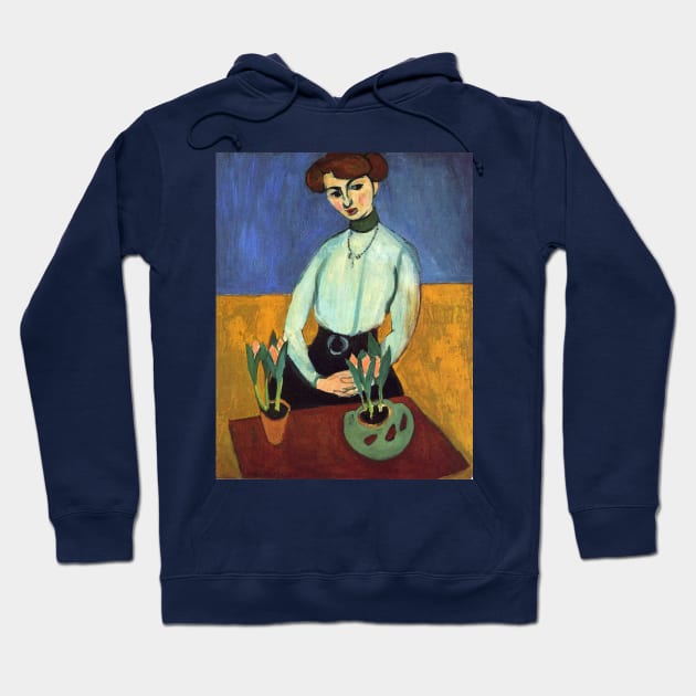 Henri Matisse - Girl with Tulips Hoodie by QualityArtFirst